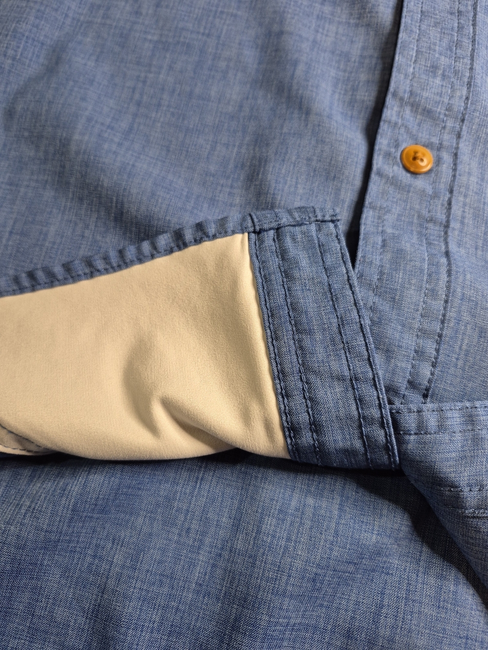 Orvis Men’s Bright Blue Button-Down Shirt 4641/4 - Picture 4 of 15